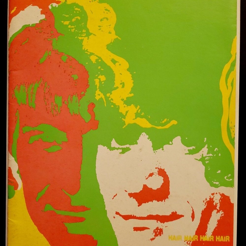 MICHAEL BUTLER PRESENTS HAIR VINTAGE 1969 TRIBAL LOVE ROCK MUSICAL TOUR PROGRAM